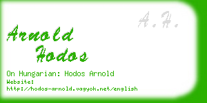 arnold hodos business card